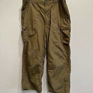 REI Men's Olive Cargo Pants,XL,Gorpcore,lightweight,outdoor,waist 38